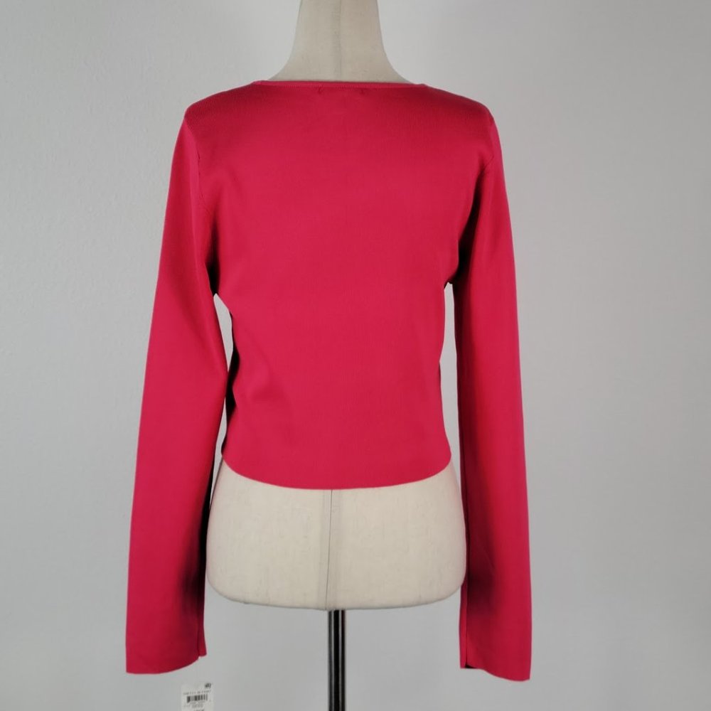 BAR III pretty in paint cropped top pink Sz L NEW - Picture 3 of 6